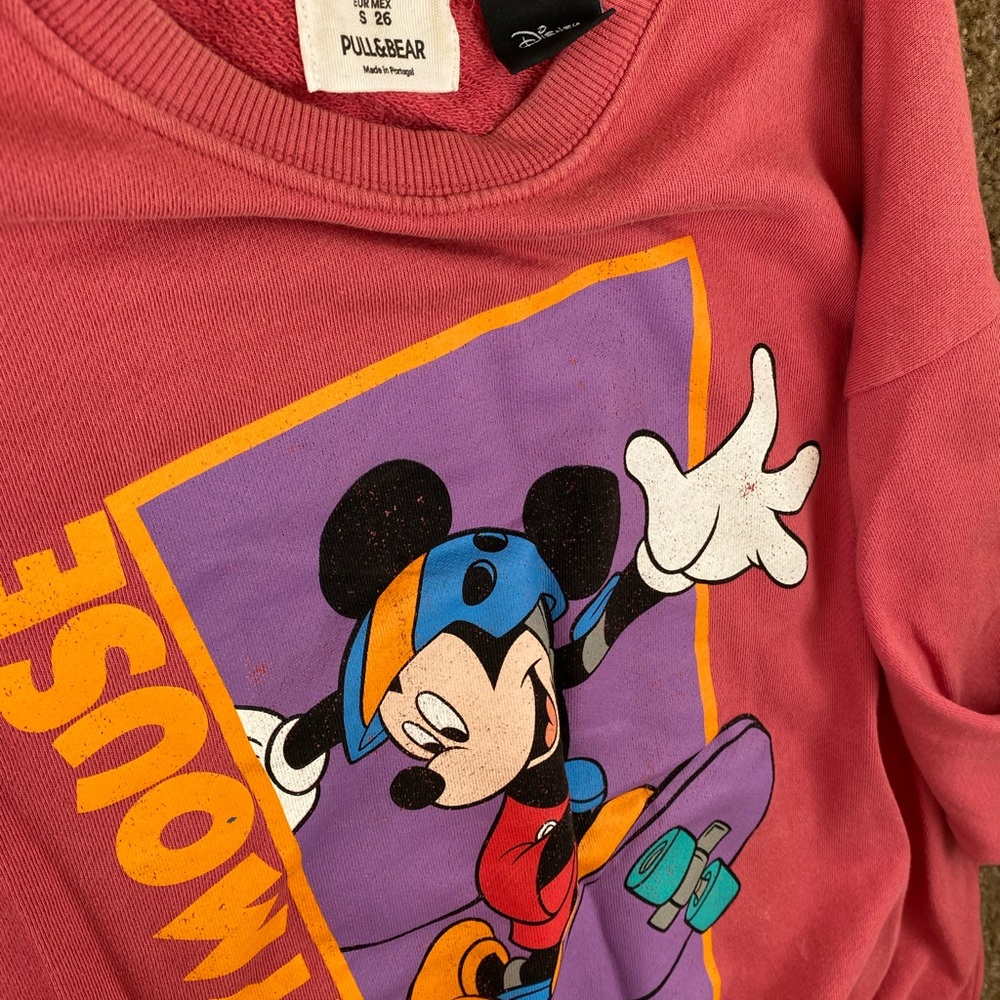 Pull&Bear vintage print Mickey Mouse size S printed graphic Sweatshirt